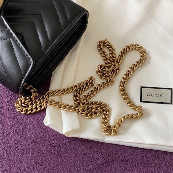 🚫SOLD🚫 Gucci Marmont matelasse Wallet on Chain - Picture 7 of 12